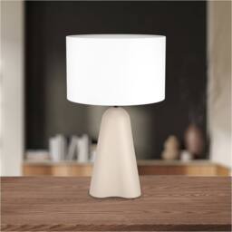 Loops 2 PACK Sandy Finish Modern Design Table Lamp for Stylish Indoor Decor in Nude - thumbnail 3