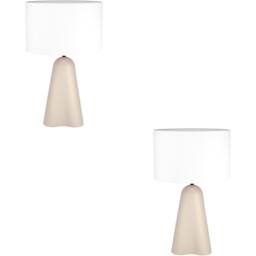 Loops 2 PACK Sandy Finish Modern Design Table Lamp for Stylish Indoor Decor in Nude - thumbnail 1