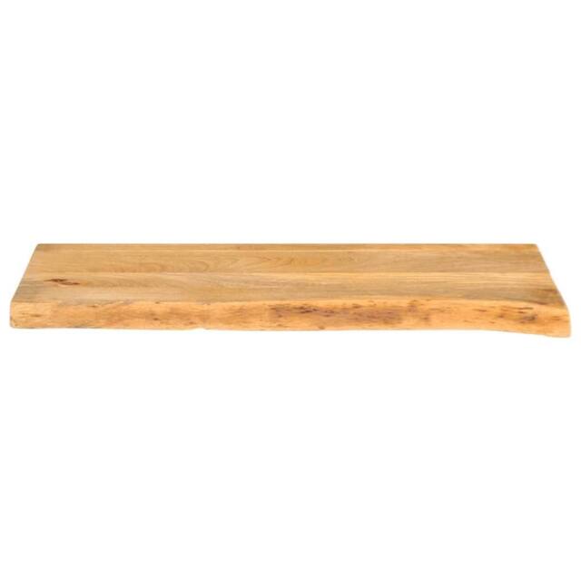 Berkfield Home Table Top Live Edge 90x40x3.8 cm Solid Wood Mango in Brown - image 1