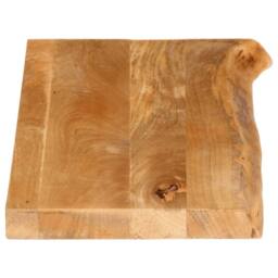 Berkfield Home Table Top Live Edge 90x40x3.8 cm Solid Wood Mango in Brown - thumbnail 4