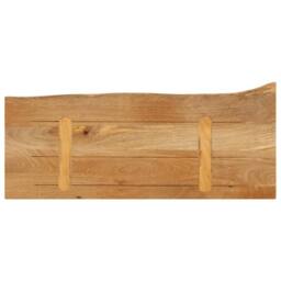 Berkfield Home Table Top Live Edge 90x40x3.8 cm Solid Wood Mango in Brown - thumbnail 5