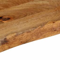 Berkfield Home Table Top Live Edge 90x40x3.8 cm Solid Wood Mango in Brown - thumbnail 7