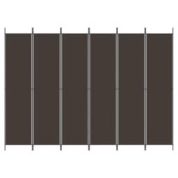 Berkfield Home 6-Panel Room Divider Brown 300x220 cm Fabric - thumbnail 3