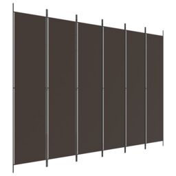 Berkfield Home 6-Panel Room Divider Brown 300x220 cm Fabric - thumbnail 2