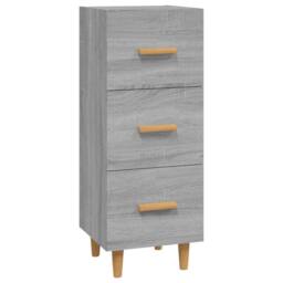 Berkfield Home Sideboard Grey Sonoma 34.5x34x90 cm Engineered Wood - thumbnail 1