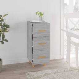 Berkfield Home Sideboard Grey Sonoma 34.5x34x90 cm Engineered Wood - thumbnail 3