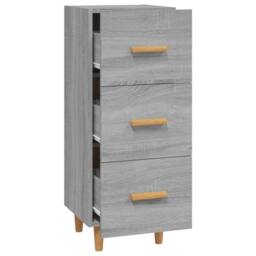 Berkfield Home Sideboard Grey Sonoma 34.5x34x90 cm Engineered Wood - thumbnail 6