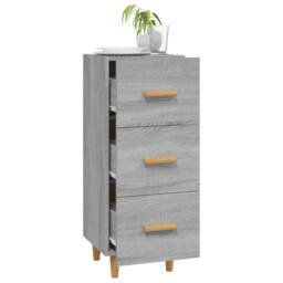 Berkfield Home Sideboard Grey Sonoma 34.5x34x90 cm Engineered Wood - thumbnail 4