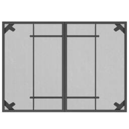 Berkfield Home Beautiful 5 Piece Garden Dining Set Anthracite Metal Mesh in Black - thumbnail 7