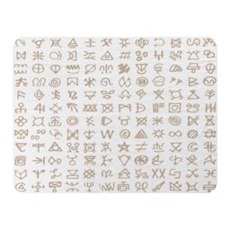 Benjamin Tate Design Viking Ritual Symbols Blanket in Natural - Size: 120 cm x 150 cm - thumbnail 1