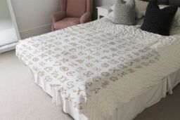 Benjamin Tate Design Viking Ritual Symbols Blanket in Natural - Size: 120 cm x 150 cm - thumbnail 3
