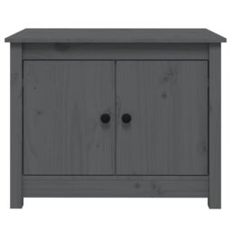 Berkfield Home Coffee Table Grey 71x49x55 cm Solid Wood Pine - Size: 71 x 49 x 55 cm - thumbnail 6