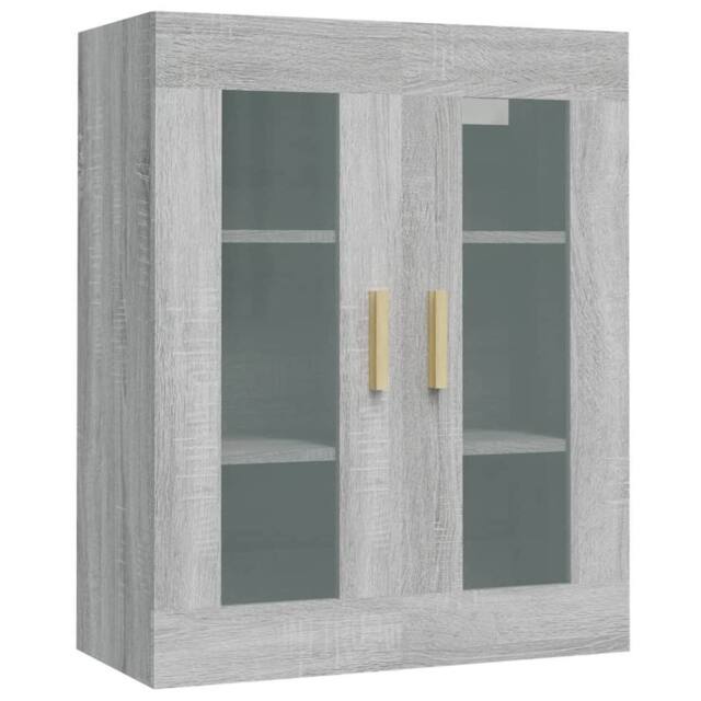 Berkfield Home Hanging Wall Cabinet Grey Sonoma 69.5x34x90 cm - image 1