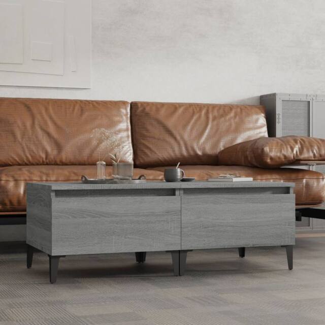 Berkfield Home Side Tables 2 pcs Grey Sonoma 50x46x35 cm Engineered Wood - Size: 50 x 46 x 35 cm - image 1