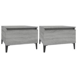 Berkfield Home Side Tables 2 pcs Grey Sonoma 50x46x35 cm Engineered Wood - Size: 50 x 46 x 35 cm - thumbnail 2