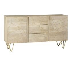 IH Design Large Sideboard with Doors & Drawers Deiondre Light Mango in Brown - thumbnail 2