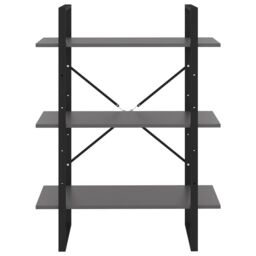 Berkfield Home Book Cabinet Grey 80x30x105 cm Engineered Wood - Size: 80 x 30 x 105 cm - thumbnail 3