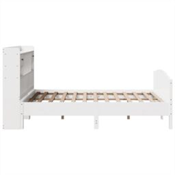 Berkfield Home Bookcase Bed without Mattress White 160x200cm Solid Wood Pine - Size: 160x200 cm - thumbnail 5