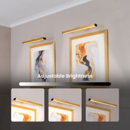 ValueLights Ryle Set of 2 Rechargeable Easy Fit Wall Touch Light Fittings in Gold - thumbnail 4