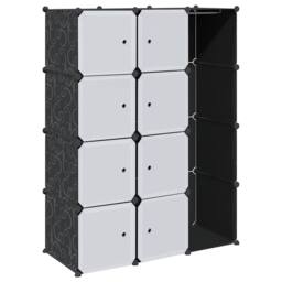 Berkfield Home Modular Cabinet 9 Compartments 37x115x150 cm Black & White - Size: 37 x 115 x 150 cm - thumbnail 1