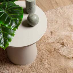 Berkfield Home Shaggy Rug High Pile NAVARRA Beige 240x240 cm Polyester - Size: Medium - thumbnail 8