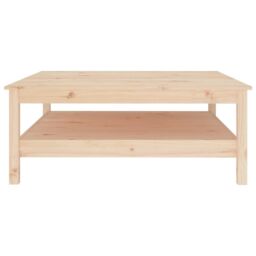 Berkfield Home Coffee Table 100x100x40 cm Solid Wood Pine in Brown - Size: 100 x 100 x 40 cm - thumbnail 3