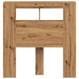 Berkfield Home LED Headboard Artisan Oak 100x18.5x103.5 cm Engineered Wood in Brown - thumbnail 6