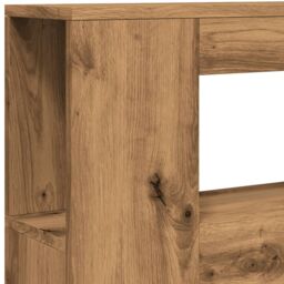 Berkfield Home LED Headboard Artisan Oak 100x18.5x103.5 cm Engineered Wood in Brown - thumbnail 9