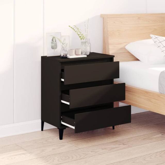 Berkfield Home Sideboard Black 60x35x70 cm Engineered Wood - Size: 60 x 35 x 70 cm - image 1