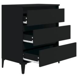 Berkfield Home Sideboard Black 60x35x70 cm Engineered Wood - Size: 60 x 35 x 70 cm - thumbnail 7