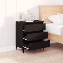 Berkfield Home Sideboard Black 60x35x70 cm Engineered Wood - Size: 60 x 35 x 70 cm - thumbnail 1