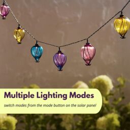 Marco Paul 4.7m Solar Balloon Rainbow Garden String Lights - thumbnail 7