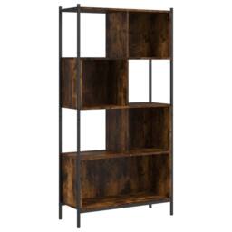 Berkfield Home Bookcase Smoked Oak 72x28x172 cm Engineered Wood in Brown - Size: 72 x 28 x 172 cm - thumbnail 9