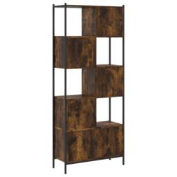 Berkfield Home Bookcase Smoked Oak 72x28x172 cm Engineered Wood in Brown - Size: 72 x 28 x 172 cm - thumbnail 7