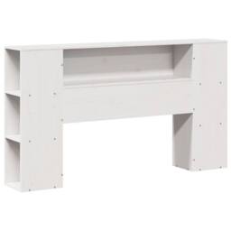 Berkfield Home Decorative Bookcase Bed without Mattress White 140x190cm Solid Wo - Size: 140x190 cm - thumbnail 6