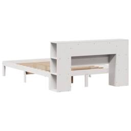 Berkfield Home Decorative Bookcase Bed without Mattress White 140x190cm Solid Wo - Size: 140x190 cm - thumbnail 8