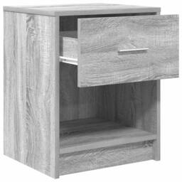 Berkfield Home Durable Bedside Cabinets 2 pcs with Drawer Grey Sonoma 40x34x50 cm in Light Grey - Size: 40 x 34 x 50 cm - thumbnail 5