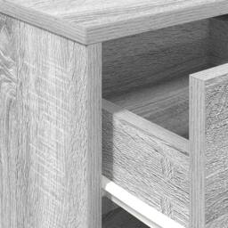 Berkfield Home Durable Bedside Cabinets 2 pcs with Drawer Grey Sonoma 40x34x50 cm in Light Grey - Size: 40 x 34 x 50 cm - thumbnail 9