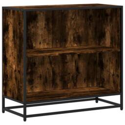 Berkfield Home Modern Book Cabinet Smoked Oak 80.5x35x76 cm Engineered Wood in Brown - thumbnail 3