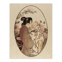"Artery8 Helen Hyde The Secret Japanese Mother & Child Wall Art Print in Beige - Size: W12"" x H16""" - thumbnail 1