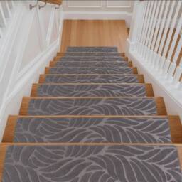 Havendro Gray 15Pcs Stair Pads Non Slip Adhesive Step Mats in Grey - thumbnail 1