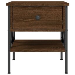 Berkfield Home Bedside Tables 2 pcs Brown Oak 40x42x45 cm Engineered Wood - Size: 40 x 42 x 45 cm - thumbnail 6