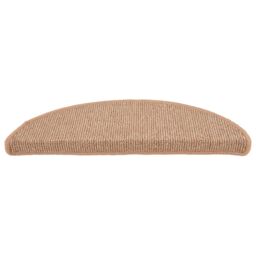 Berkfield Home Carpet Stair Treads 15 pcs Light Brown 65x21x4 cm - Size: Medium - thumbnail 4
