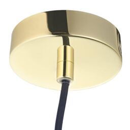 Happy Homewares White Marble Pendant Lamp Fitting in Scandinavian Design with Black Fabric Cable - thumbnail 4