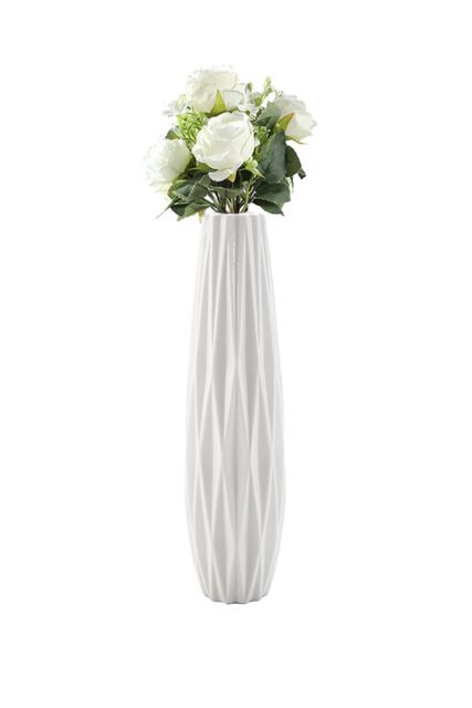 Living and Home 45cm H European Ceramic Sim Vase in White - image 1