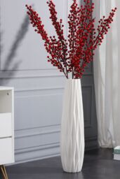Living and Home 45cm H European Ceramic Sim Vase in White - thumbnail 4