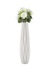 Living and Home 45cm H European Ceramic Sim Vase in White