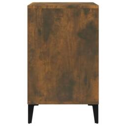 Berkfield Home Shoe Cabinet Smoked Oak 102x36x60 cm Engineered Wood in Brown - Size: 102 x 36 x 60 cm - thumbnail 4