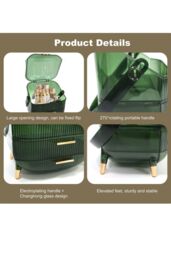 Groundlevel Luxury Makeup Storage Organiser in Green - thumbnail 7
