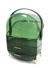 Groundlevel Luxury Makeup Storage Organiser in Green - thumbnail 4